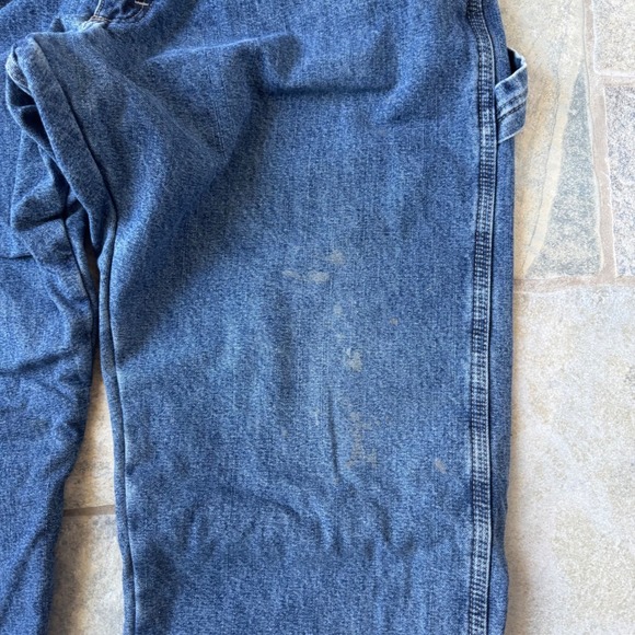 Vintage Wrangler Fleece Lined Carpenter Jeans Men's 36x34 Utility Workwear Pants - Picture 6 of 6